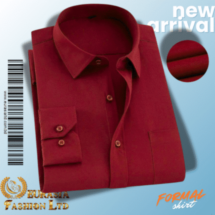 Men’s Premium Formal Shirt -Maroon.