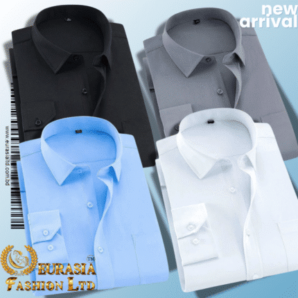 Men’s Premium Formal Shirt -Black , White , Sky Blue & Ash