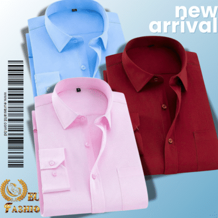 Men’s Premium Formal Shirt -Sky Blue, Pink & Maroon.
