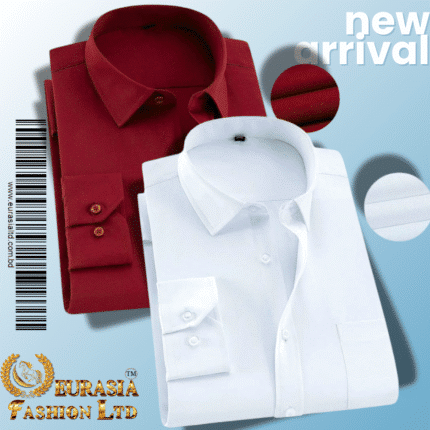 Men’s Premium Formal Shirt -Maroon & White.