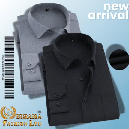 Men’s Premium Formal Shirt -Black & Ash.