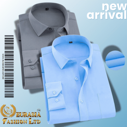 Men’s Premium Formal Shirt -Sky Blue & Ash.