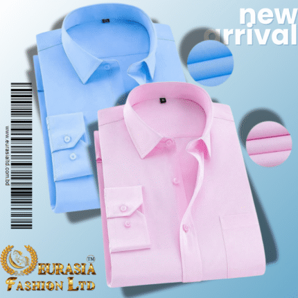 Men’s Premium Formal Shirt -Sky Blue & Pink.