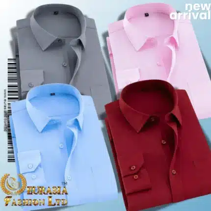 Men’s Premium Formal Shirt -Ash, Pink, Sky Blue & Maroon.