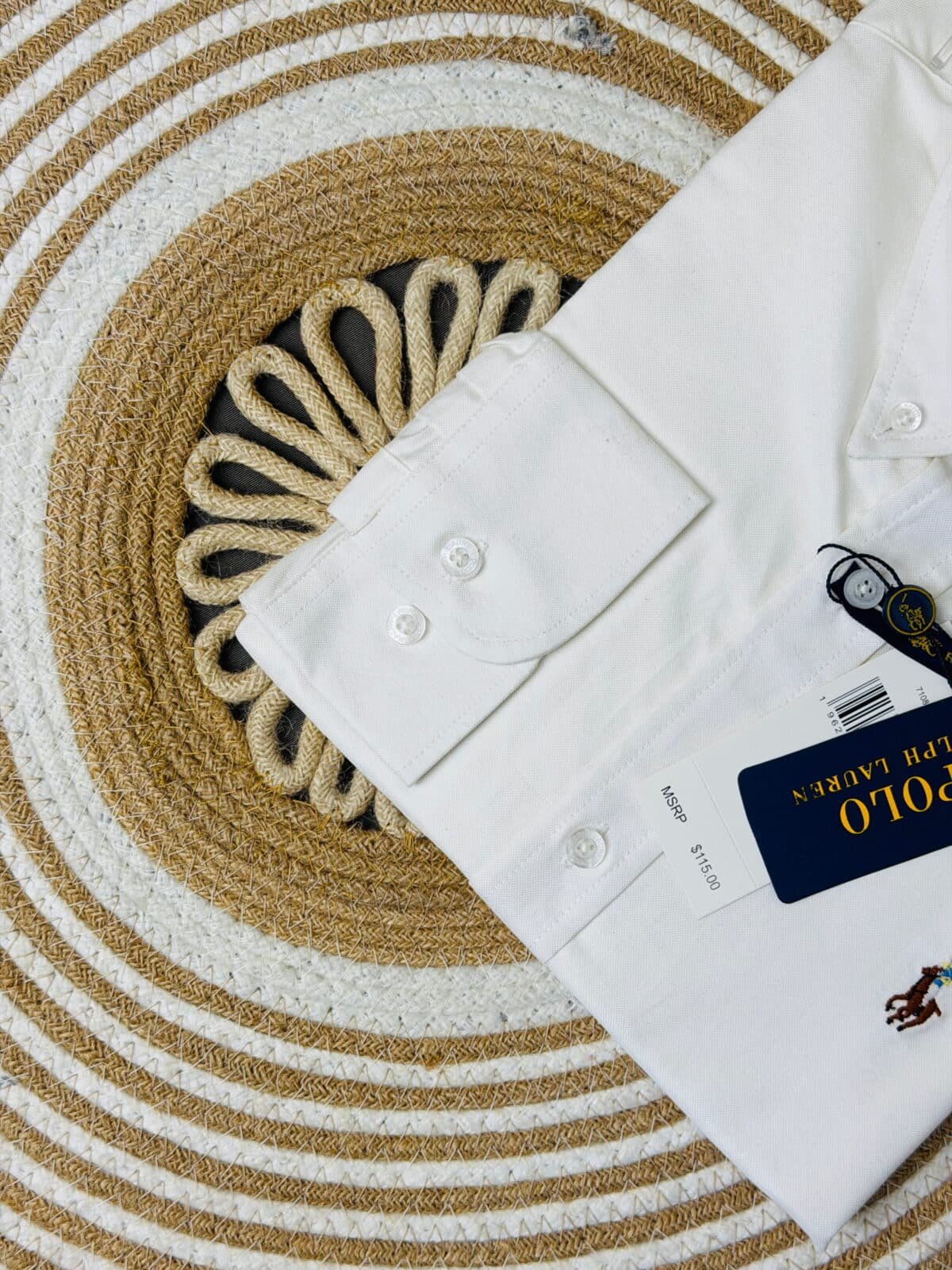 Slim Fit Garment-Dyed Oxford Shirt-White - Image 4