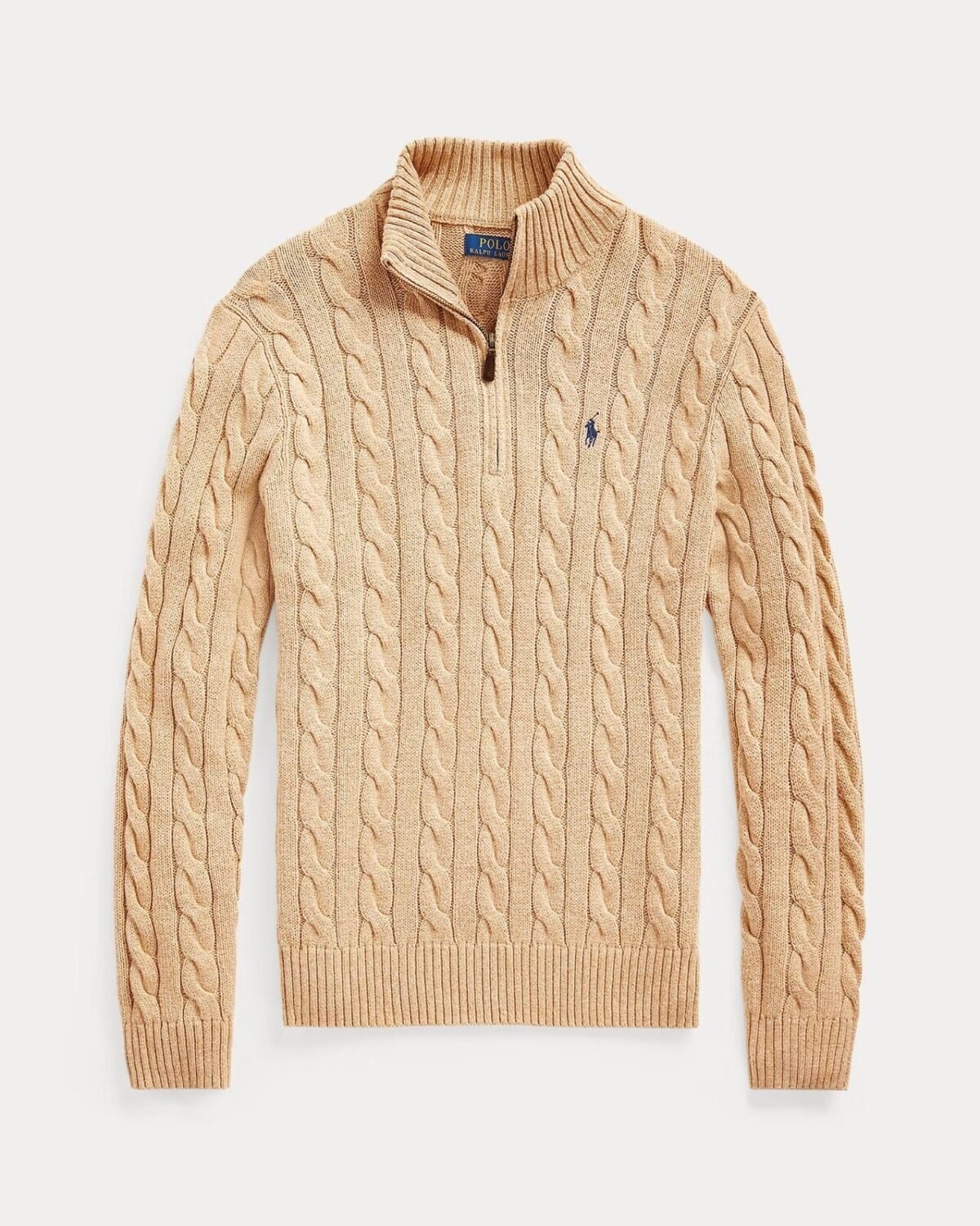2 Pes Combo- Polo Ralph Lauren Cable-Knit Cotton Quarter-Zip Sweater - Image 2