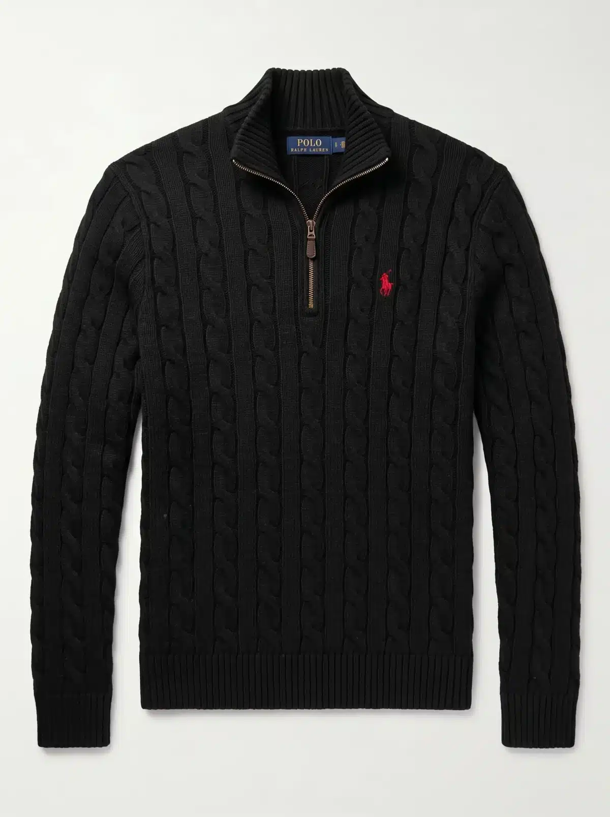 2 Pes Combo- Polo Ralph Lauren Cable-Knit Cotton Quarter-Zip Sweater - Image 3
