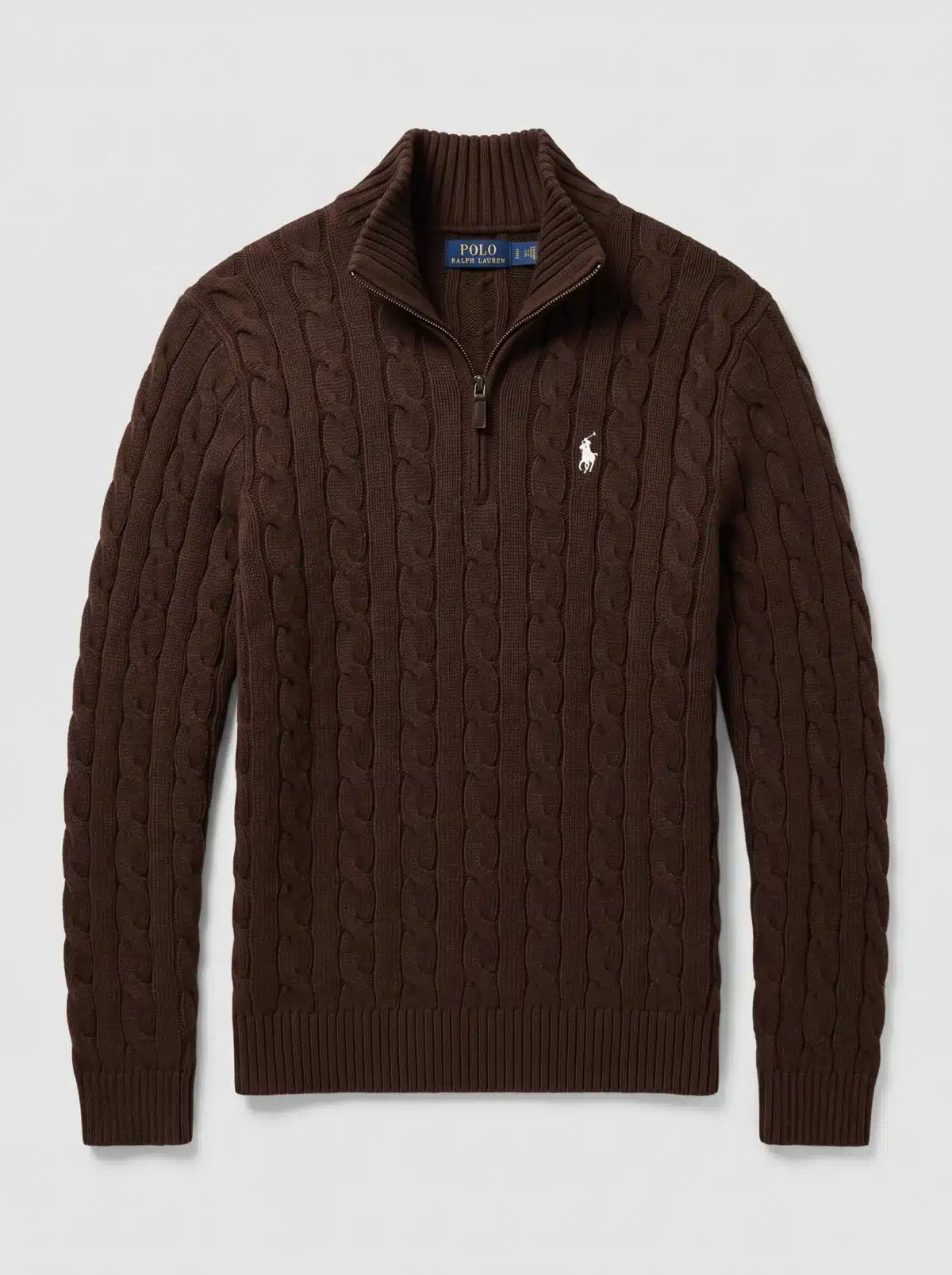 2 Pes Combo- Polo Ralph Lauren Cable-Knit Cotton Quarter-Zip Sweater - Image 2
