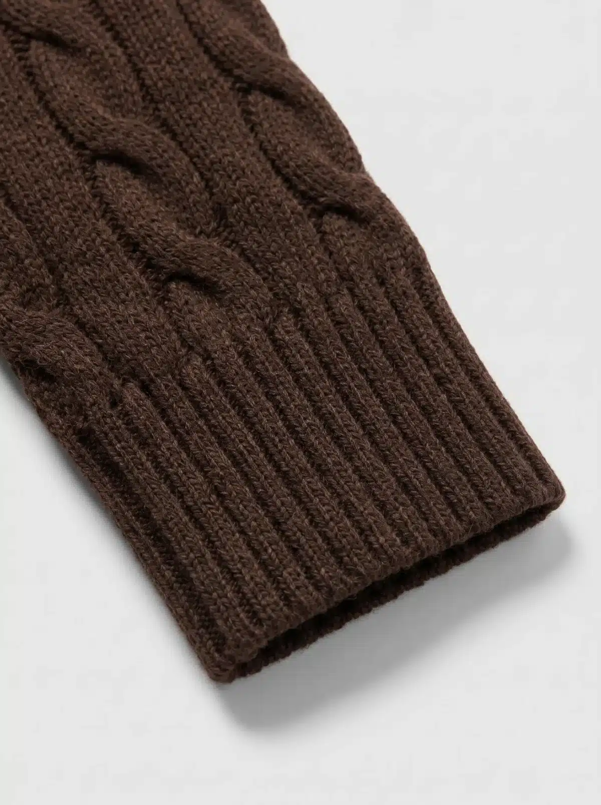 Polo Ralph Lauren Cable-Knit Cotton Quarter-Zip Sweater -Coffec - Image 6