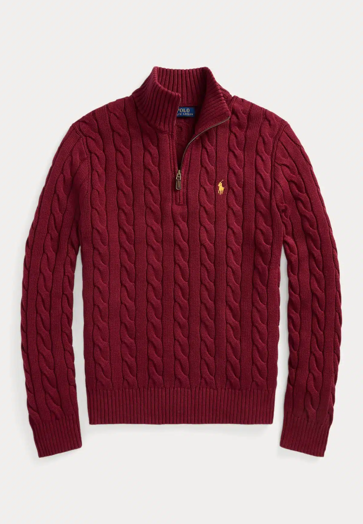 2 Pes Combo- Polo Ralph Lauren Cable-Knit Cotton Quarter-Zip Sweater - Image 2