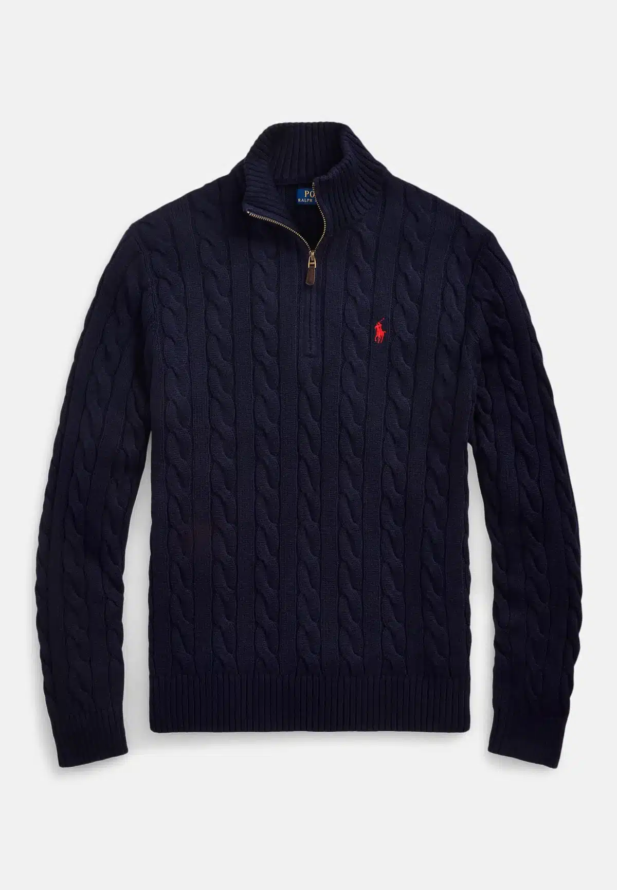 2 Pes Combo- Polo Ralph Lauren Cable-Knit Cotton Quarter-Zip Sweater - Image 3