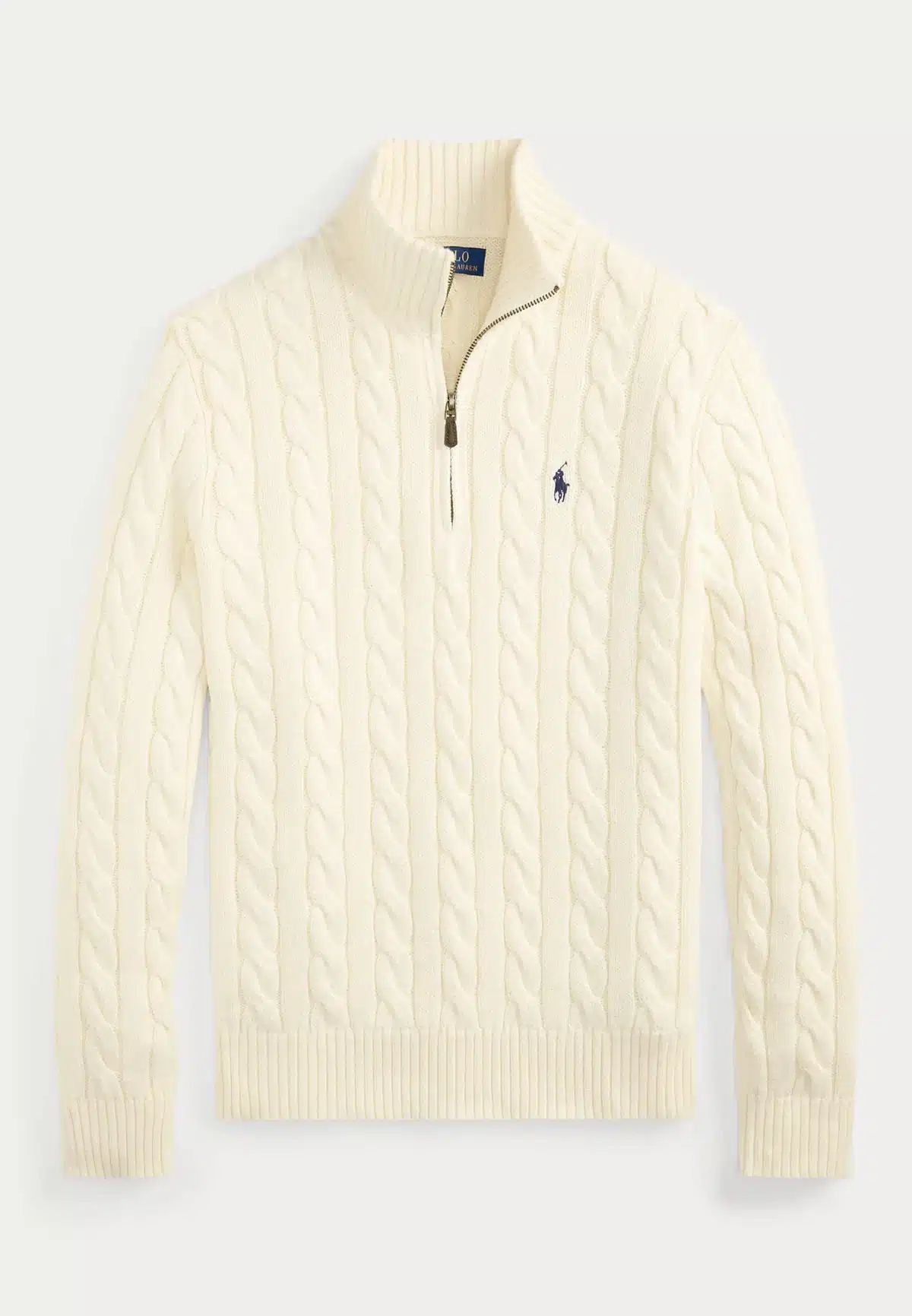 2 Pes Combo- Polo Ralph Lauren Cable-Knit Cotton Quarter-Zip Sweater - Image 2