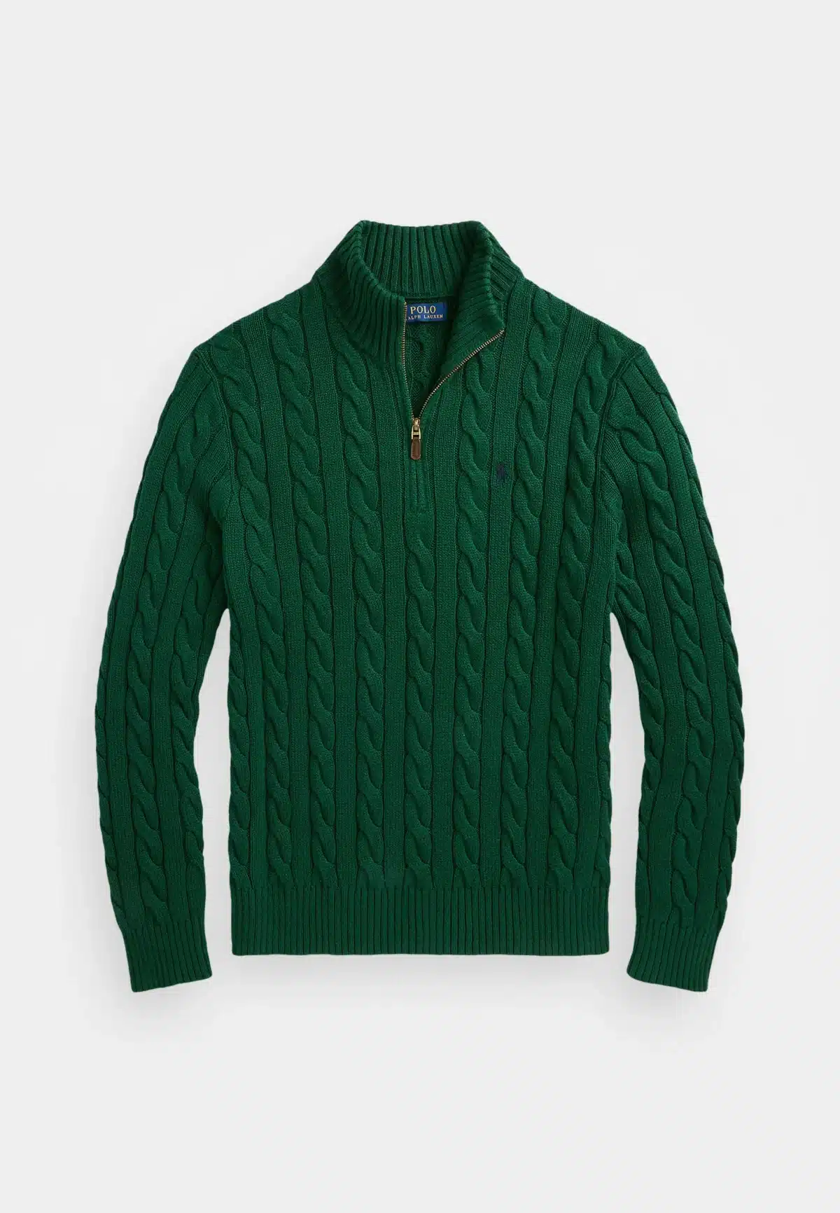 2 Pes Combo- Polo Ralph Lauren Cable-Knit Cotton Quarter-Zip Sweate - Image 2
