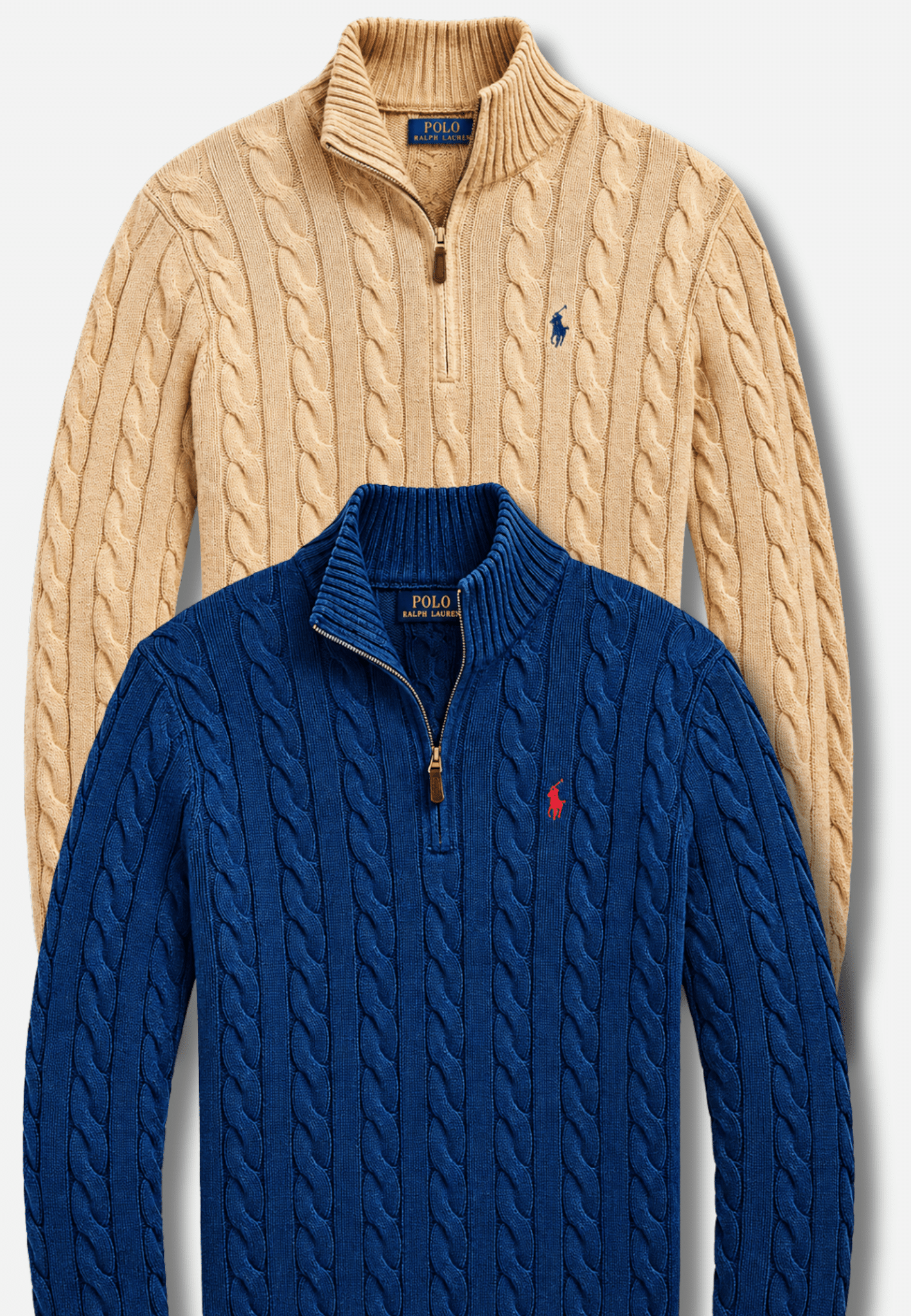 11_20261001_155620_0010 (1) 2 Pes Combo- Polo Ralph Lauren Cable-Knit Cotton Quarter-Zip Sweater - Image 1